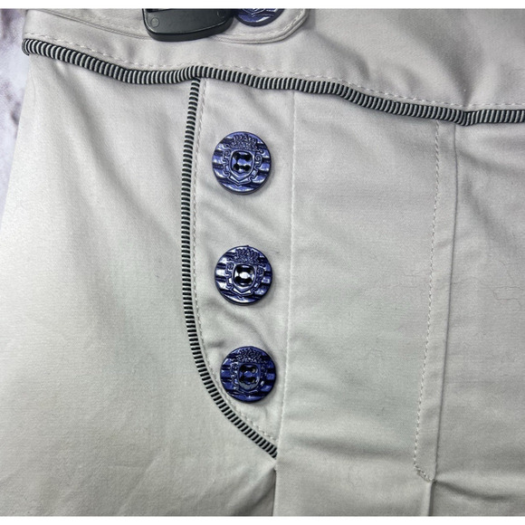 Barrie Pleated Mini Tennis Skirt Preppy Ivy League School Girl Beige Size M - Picture 5 of 6